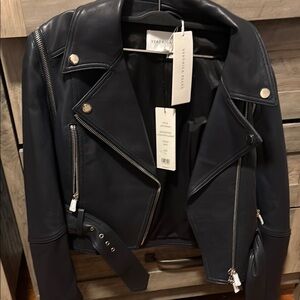 Veronica Beard Black Leather Jacket